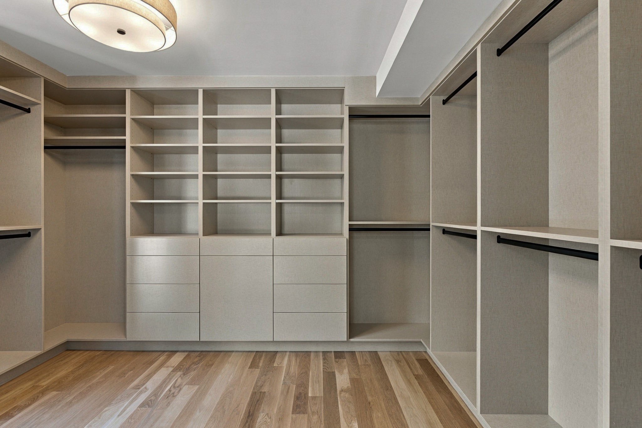 Custom primary walk-in closet