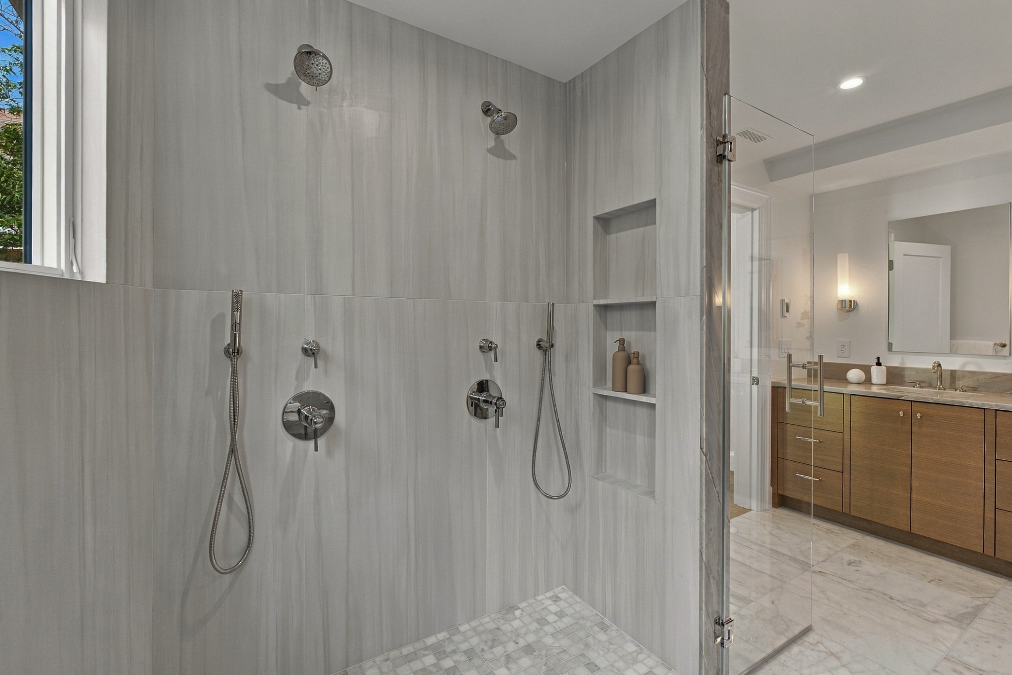 Primary bathroom double shower