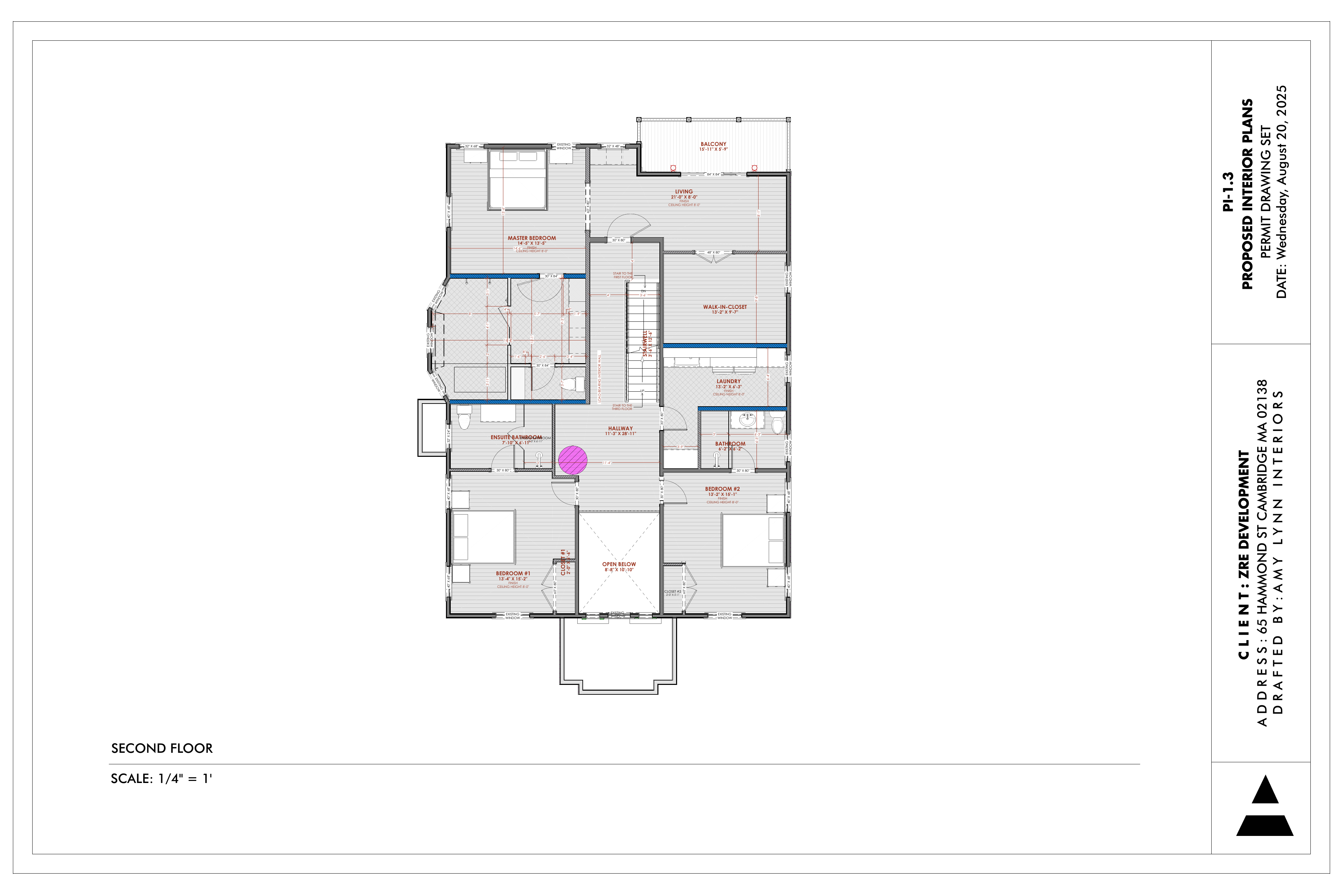 Hammond House architectural plan page three